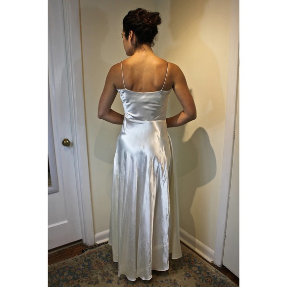 30's Silky Spaghetti Strapped Slip Dress - Picture 2 of 3